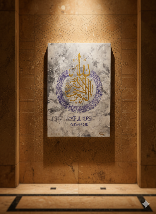 Ayat al-Kursi Calligraphy Canvas